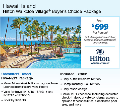 For that reason, people may not get to visit, and many more don’t know too much about it beyond the fact that it’s a gorgeous paradise and beautiful plac. Hawaiian Islands Hilton Waikoloa Village Buyer S Package Costco Weekender